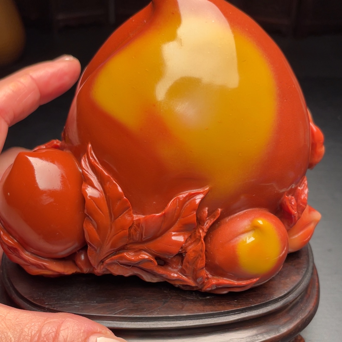 田黄石寿山石手把件印章摆件