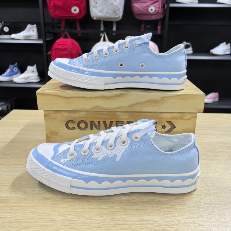CONVERSE/匡威1970S趣味冰淇淋白蓝波浪风低帮男女帆布鞋/A10948C