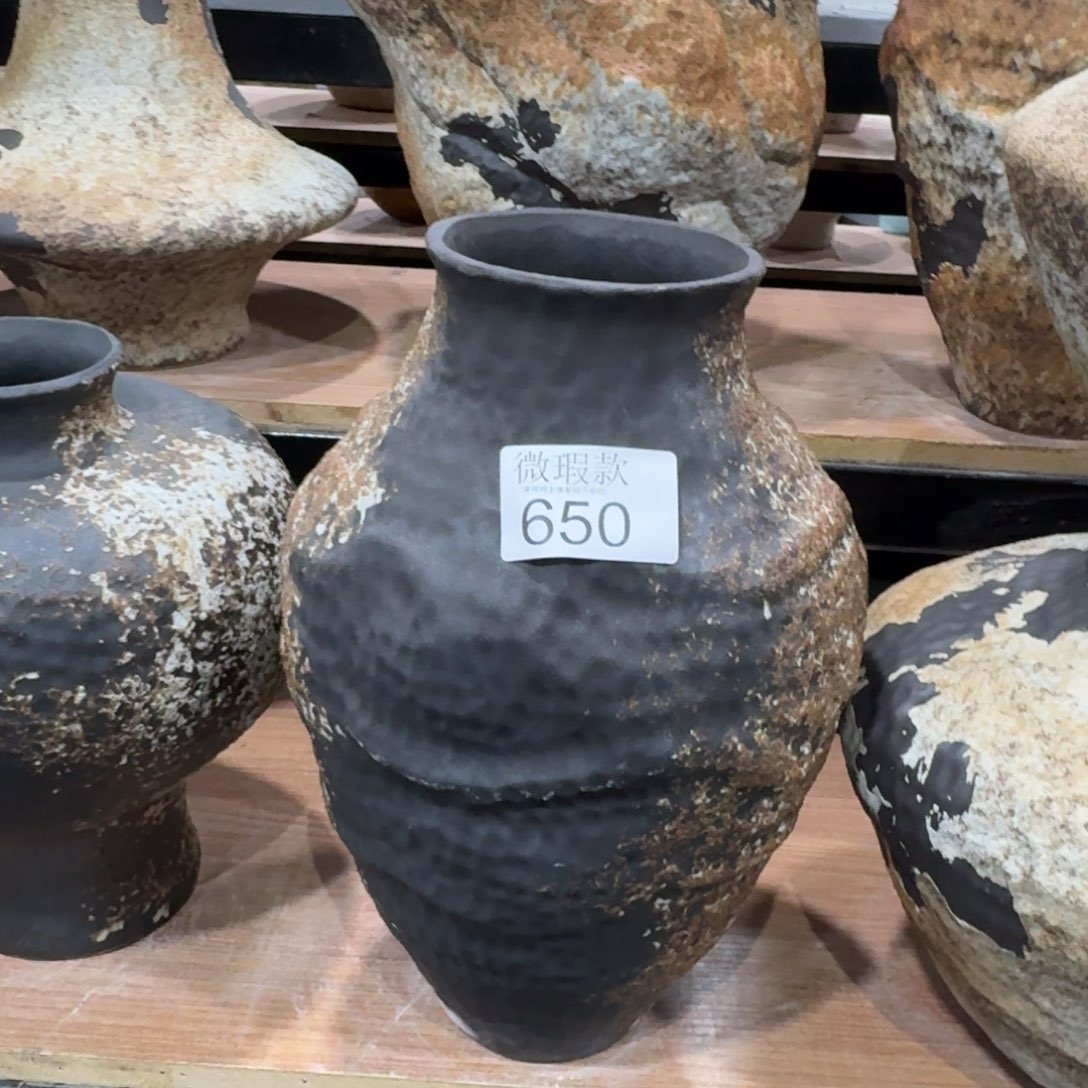 *****陶摆件景德镇高温花瓶编码650高37口10默认无孔