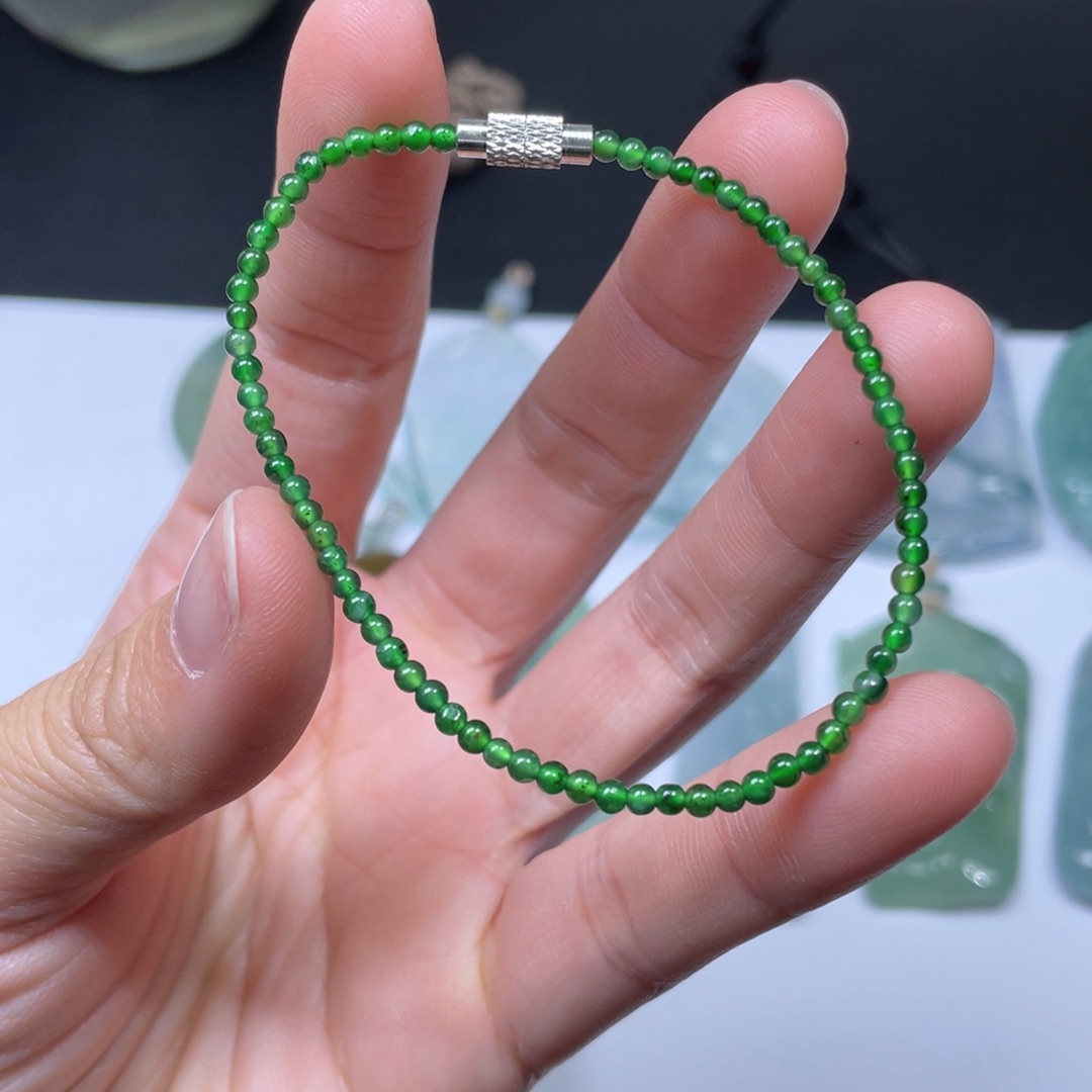 翡翠手链未镶嵌手串