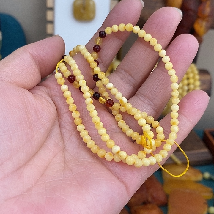 蜜蜡未镶嵌颈饰项链