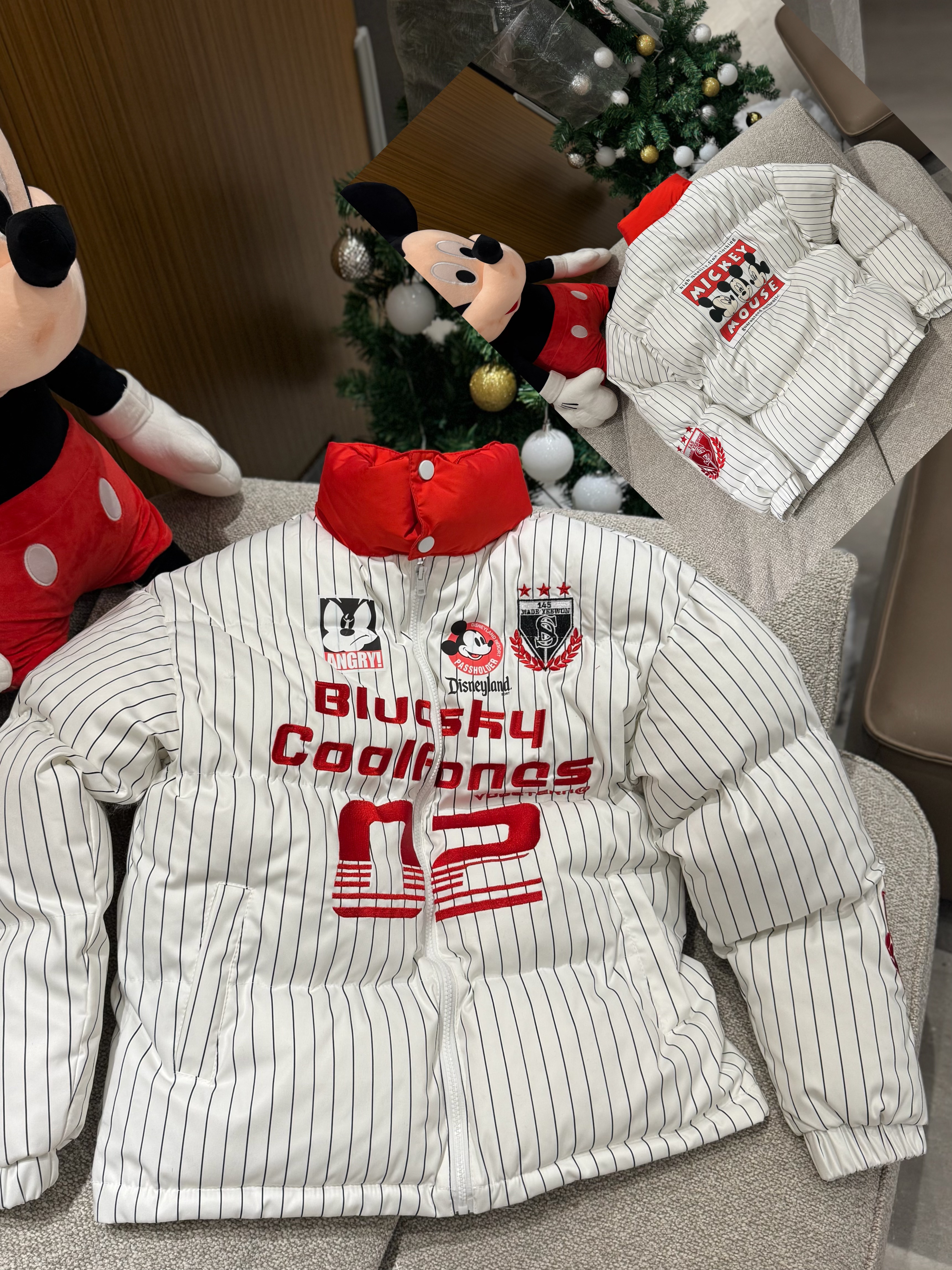 h5861 CC推荐 拼接撞色条纹立领棉服外套