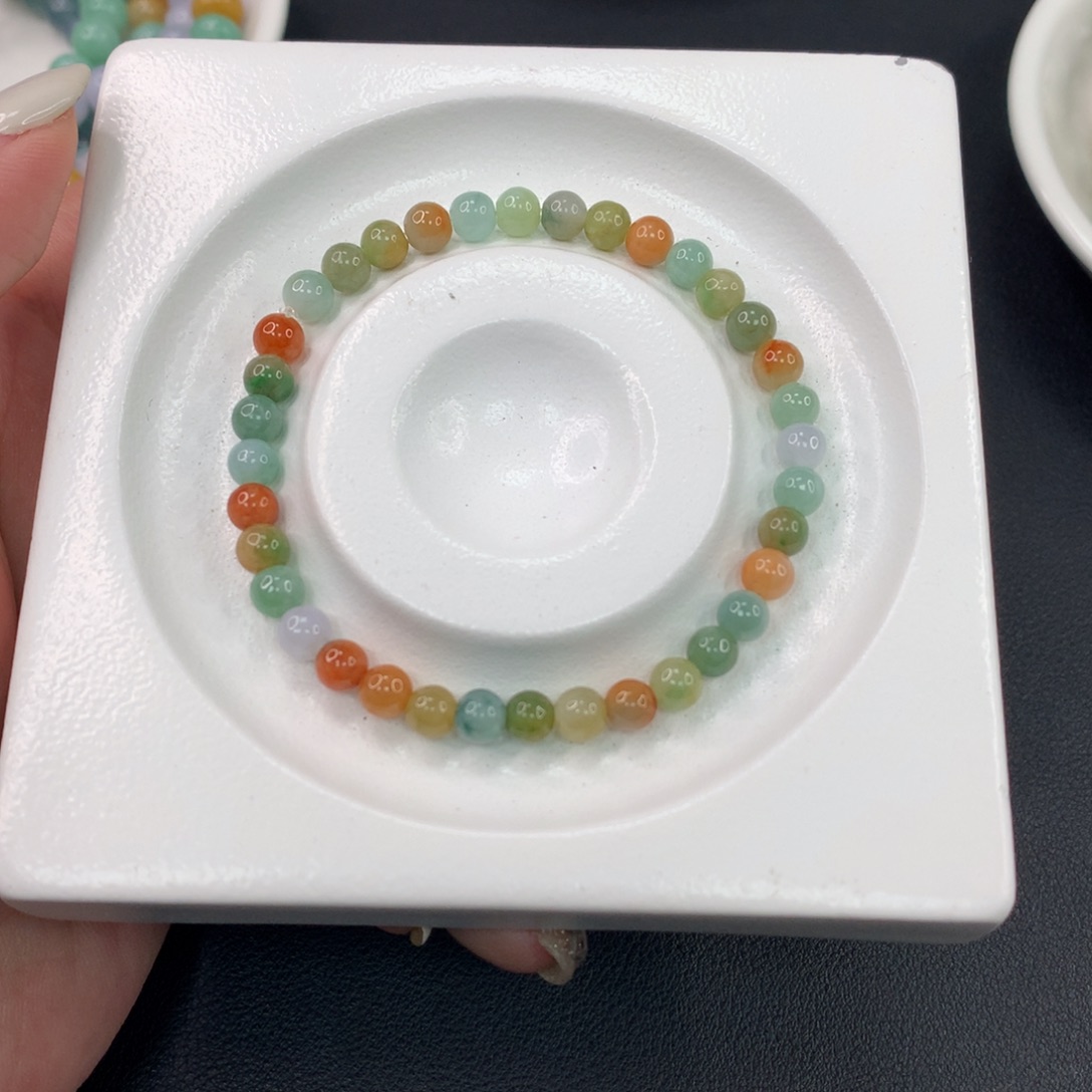 翡翠散珠翡翠散珠DIY手串多样性自发
