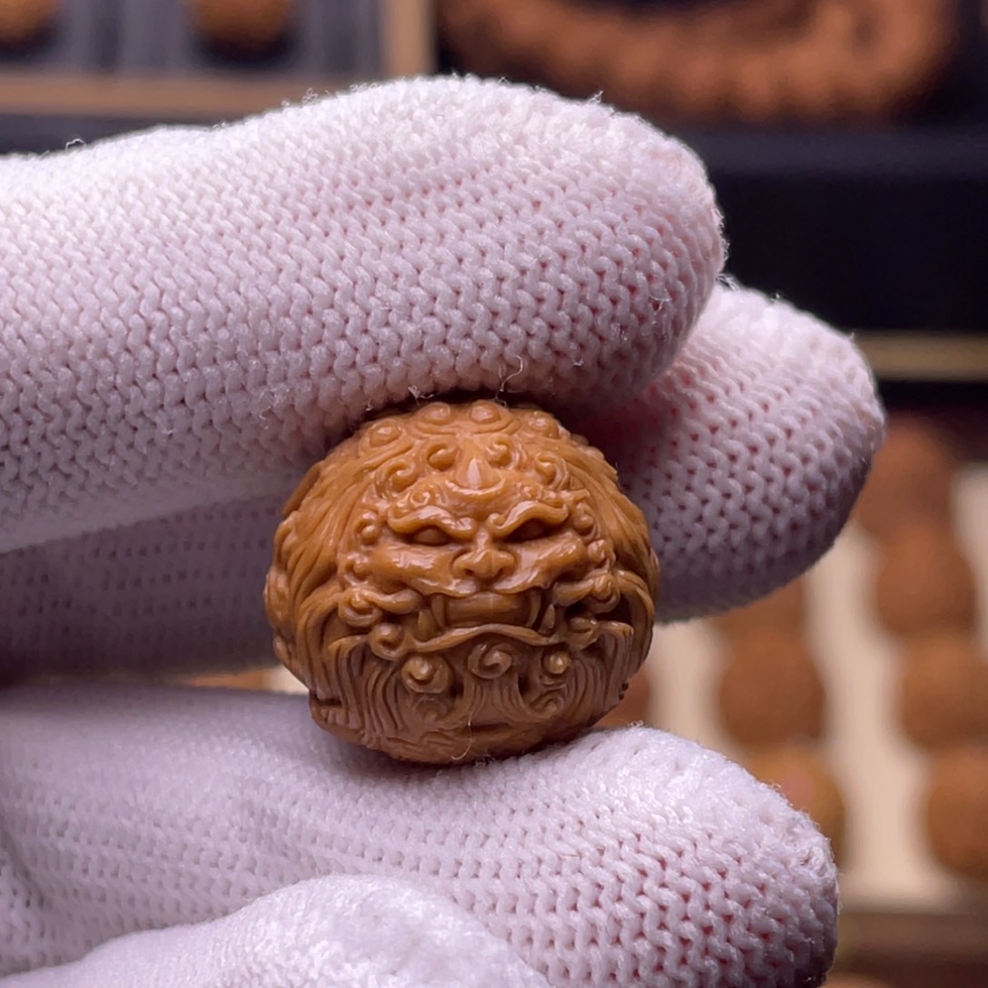 猴头核桃吊坠双面唐狮18.8