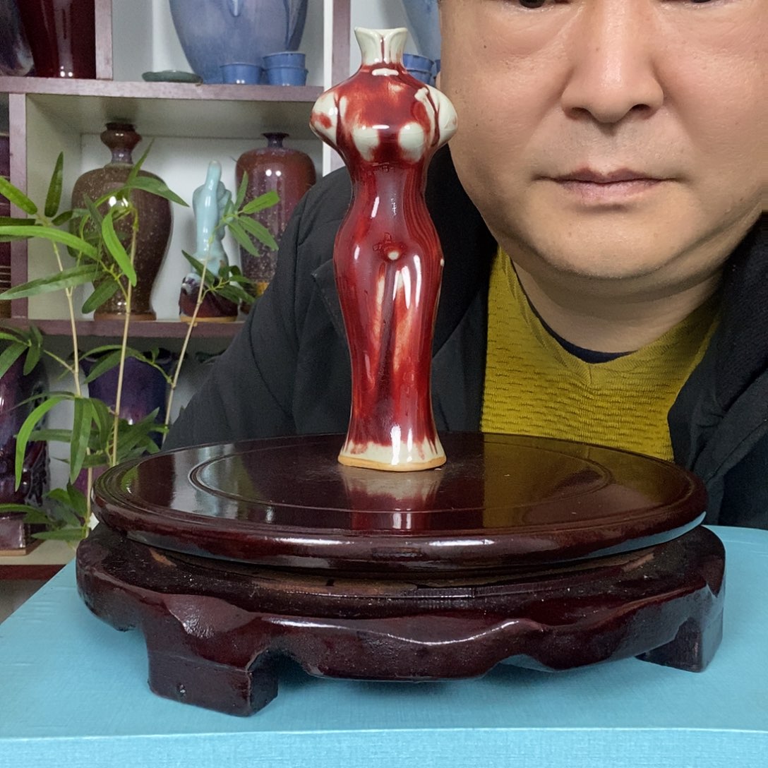 瓶钧瓷小花瓶高温窑变