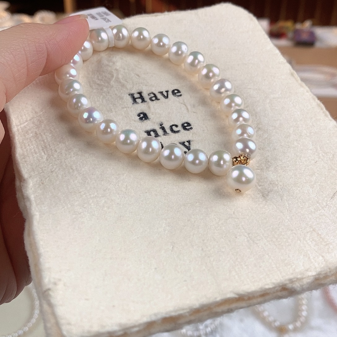 手绳淡水珍珠银S925镶嵌