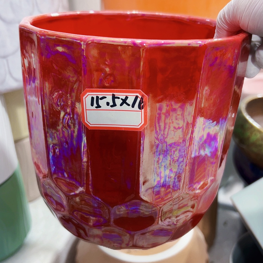 有孔外贸尾单陶瓷花盆凑单10米包邮