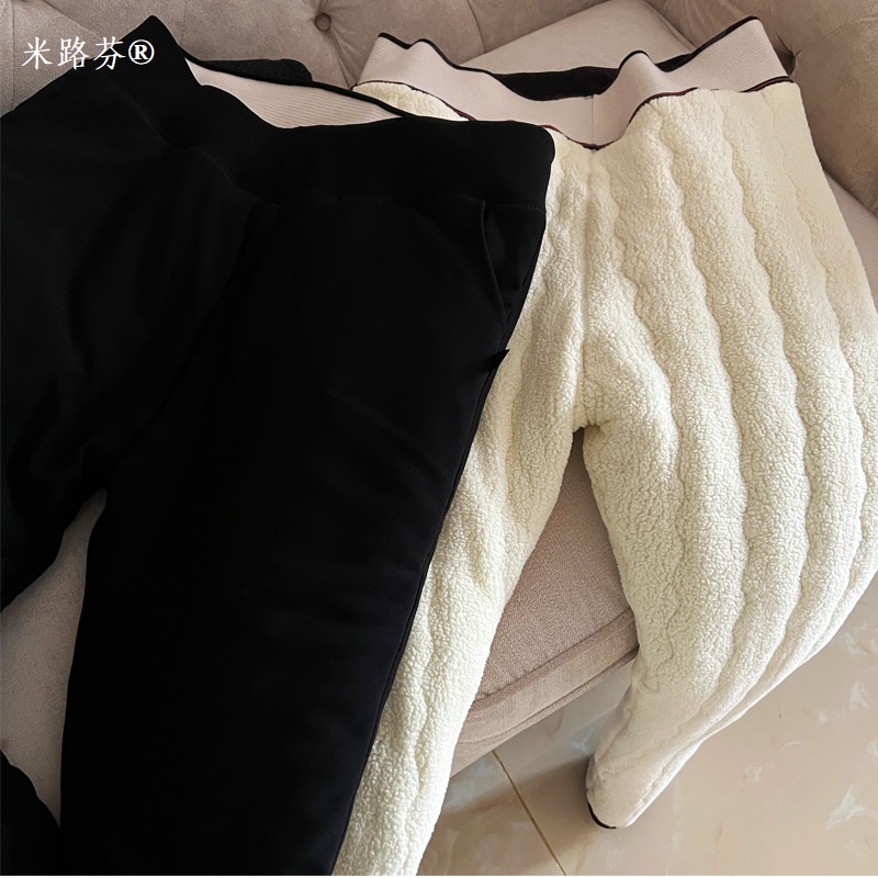 羊驼绒棉裤女特厚抗寒加绒加厚保暖裤高腰新款外穿裤子休闲绒裤