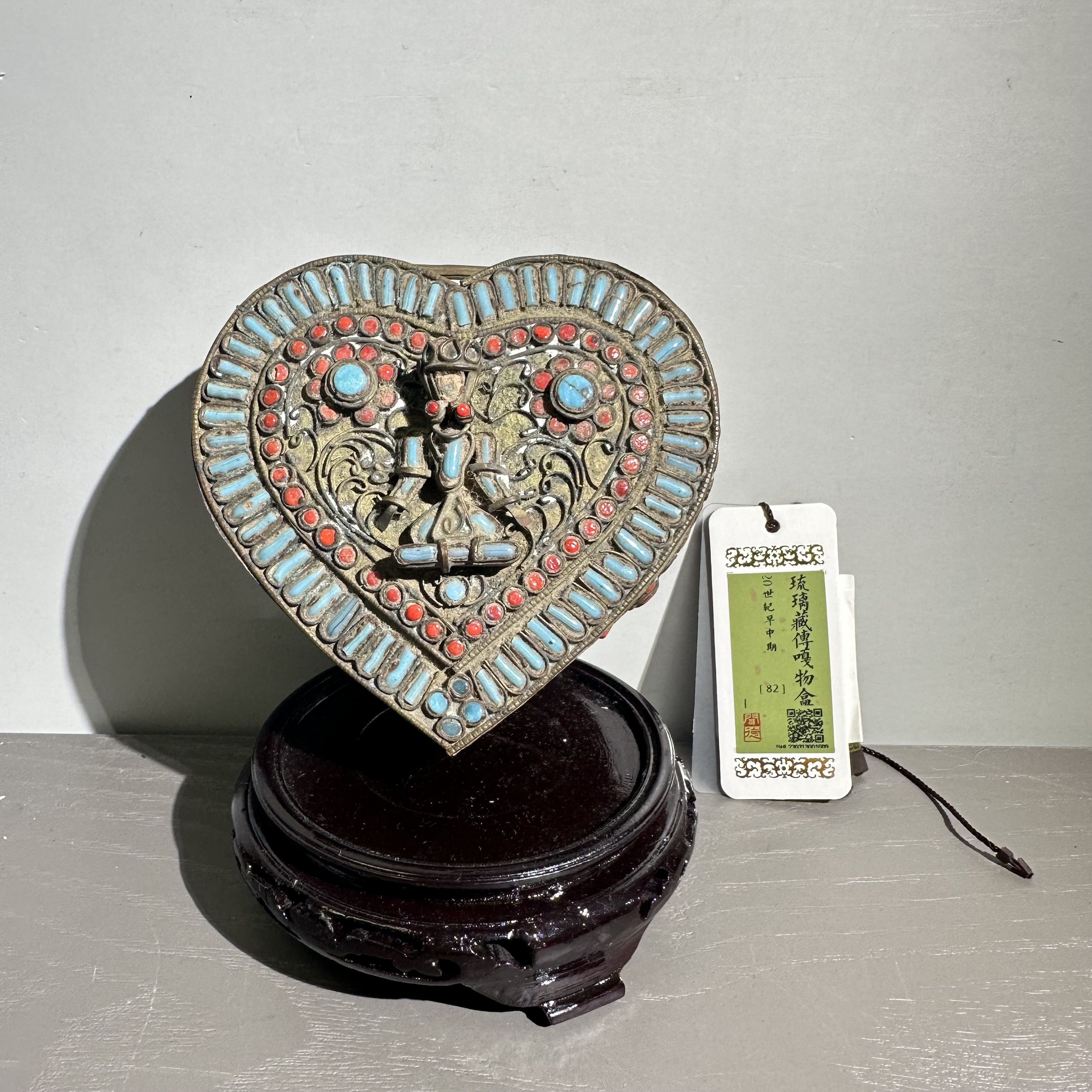 二十世纪中期/琉璃藏传嘎乌盒/T0313009/文玩收藏/朝阳文物