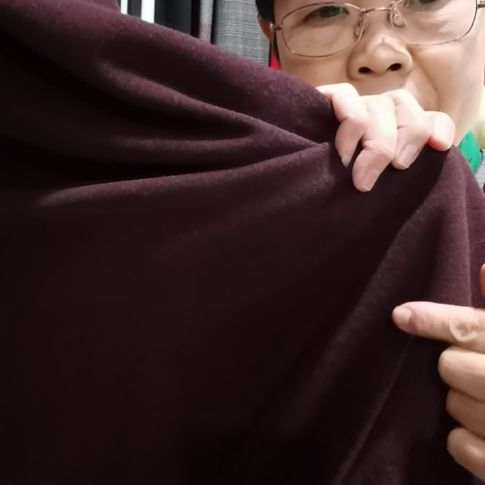 水洗羊绒安可拉红斜0.7米