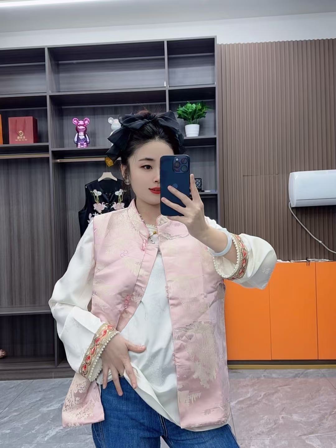 春季新款时尚百搭山水马甲