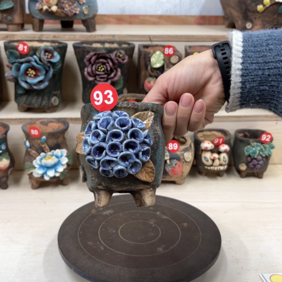 【闪购商品】紫砂花盆93号内口7外高11