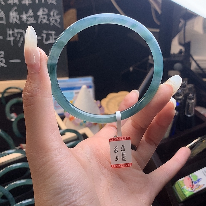 翡翠手镯未镶嵌丹****_59-60圈口