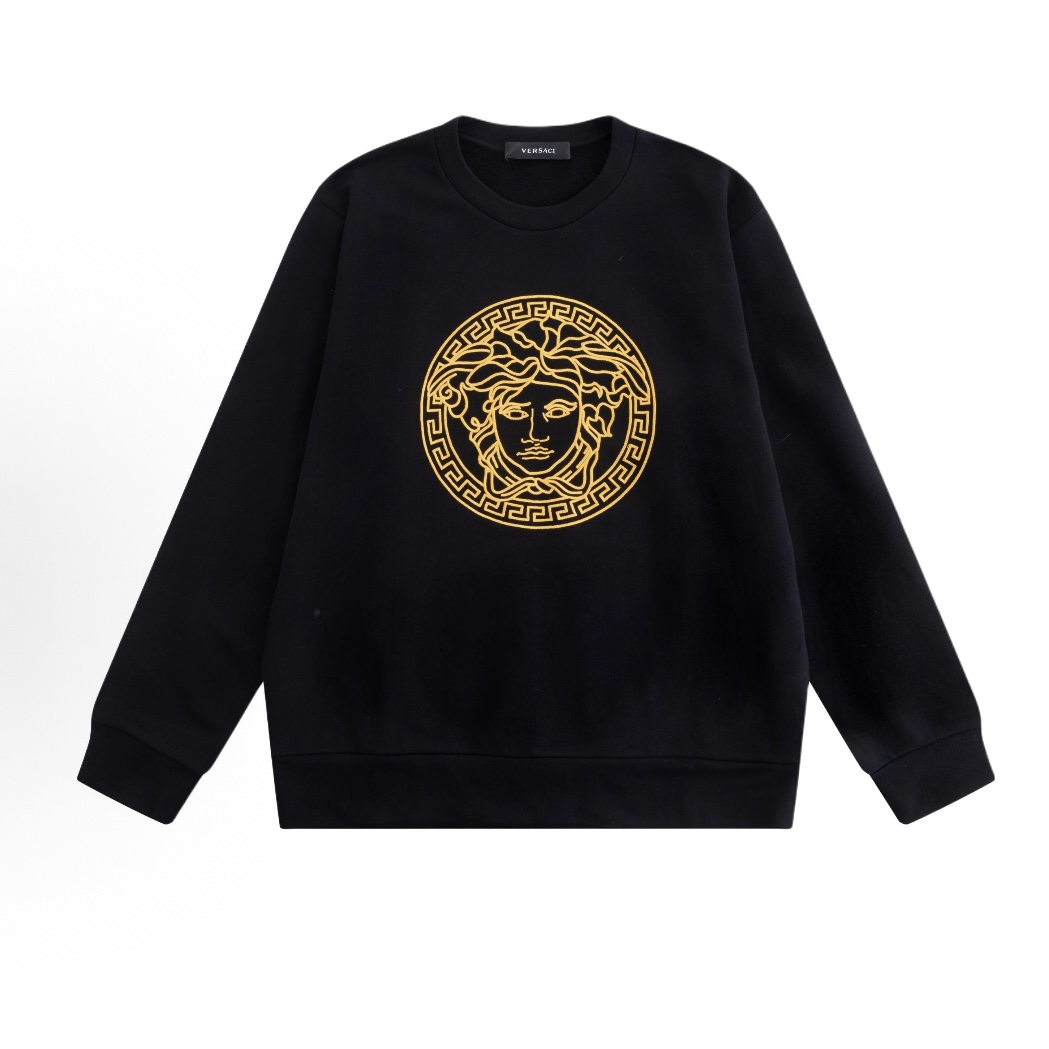 99新 VERSACE/范思哲 黑金美杜莎人像卫衣LYGP170