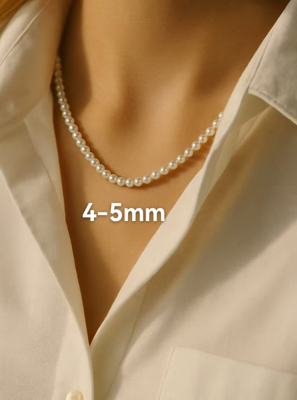 4-5mm极光淡水AK  baby珠仙女链