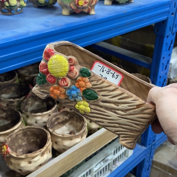 陶瓷花盆单场满9.9发16*8*6.5