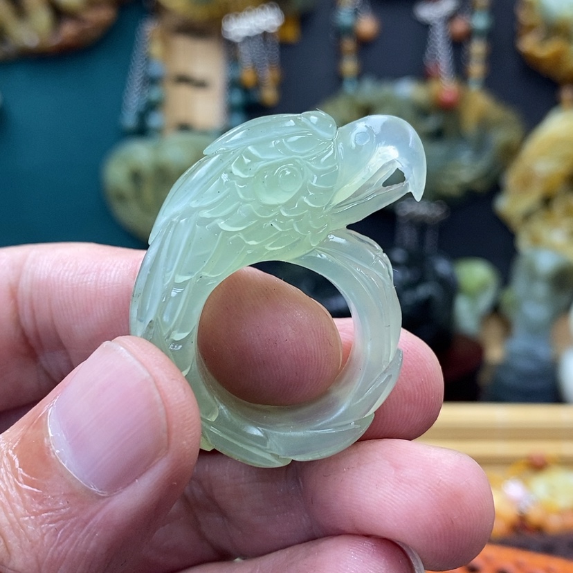 【闪购商品】蛇纹石玉未镶嵌戒指