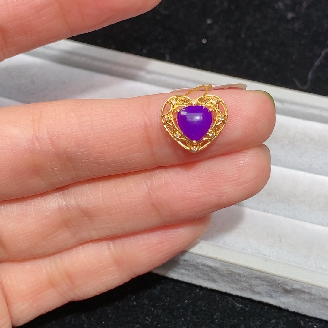 苏纪石（舒俱来）18K金镶嵌吊坠(不含链)