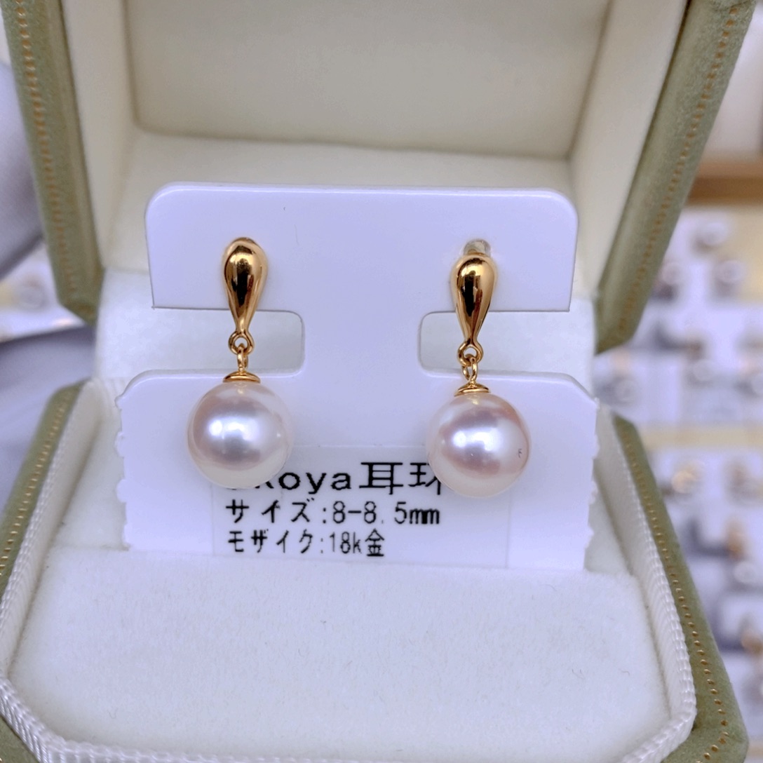 海水珍珠耳饰18K金镶嵌