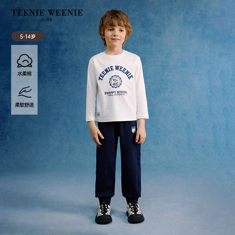 TeenieWeenie Kids小熊童装25印花长袖纯棉T恤打底衫TKLA251201B