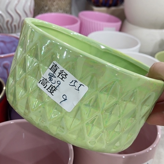 多肉绿植陶瓷花盆9.9包邮，有孔