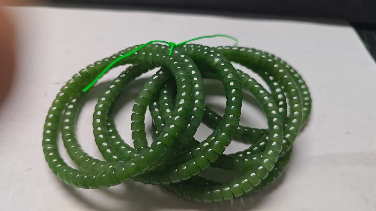 和田玉碧玉手串6mm左右以直播间颜色为准多样性发其一Y-930