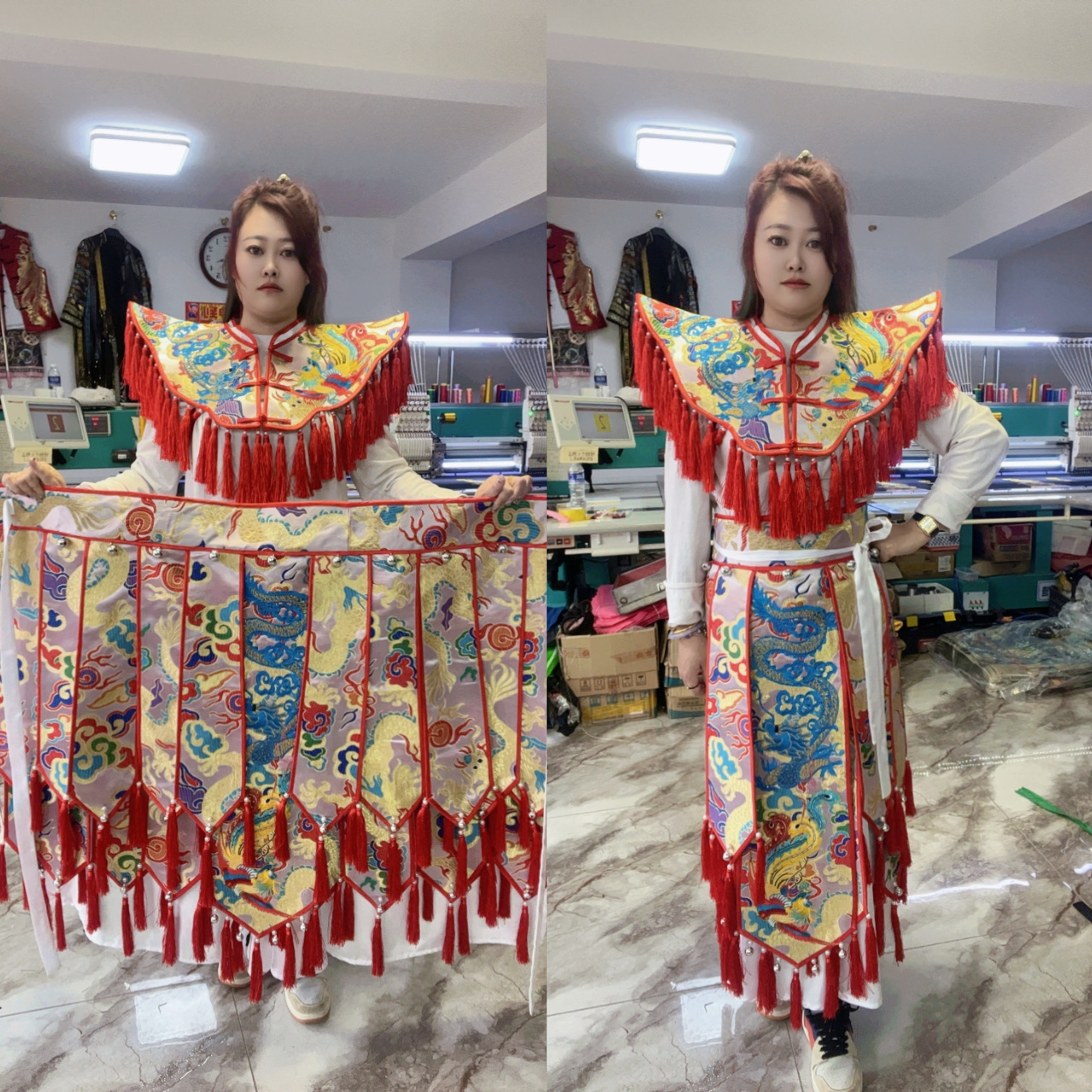 撒满战袍战裙披肩套装男女同款下单备注身高体重