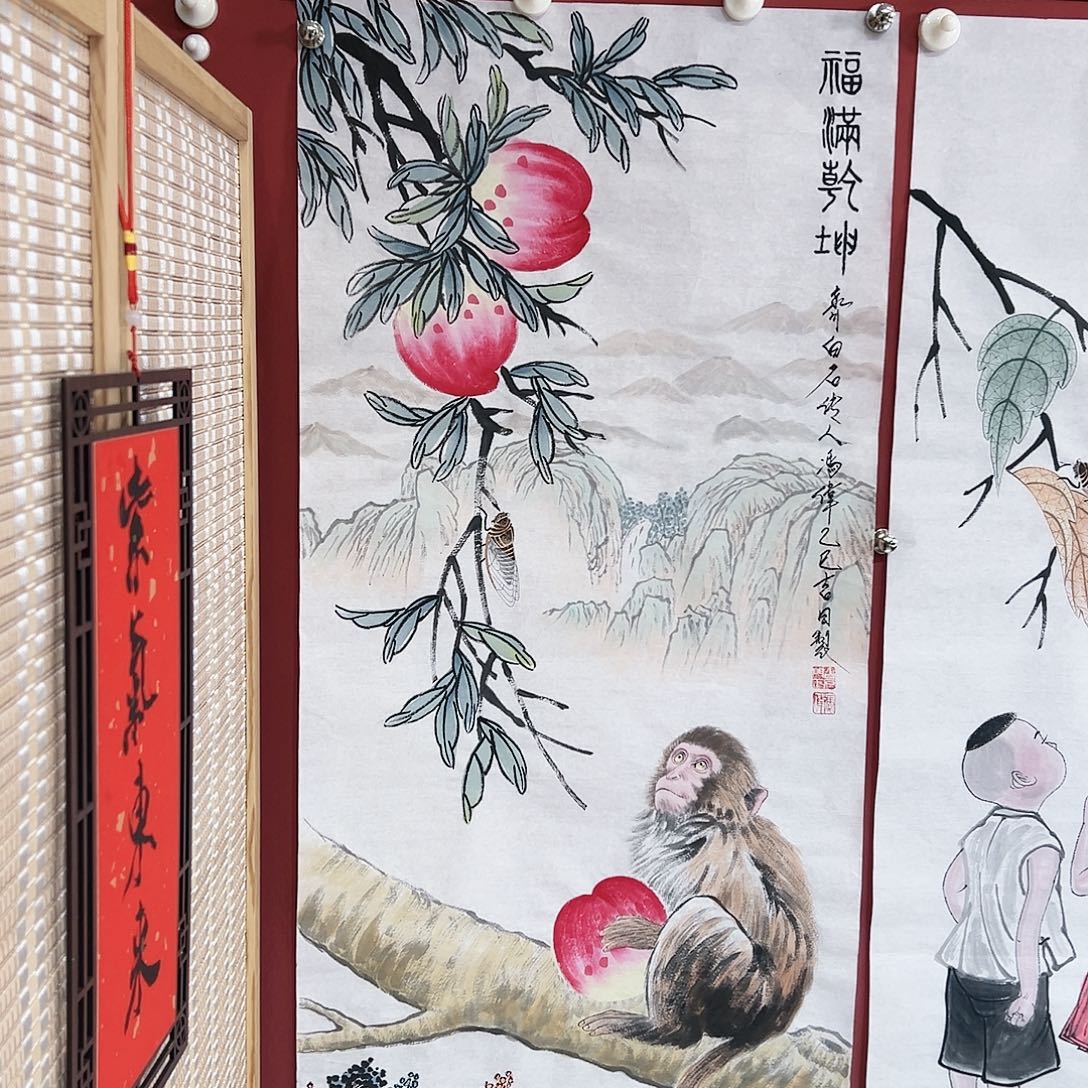 国画冯伟老师亲笔手绘国画作品慧