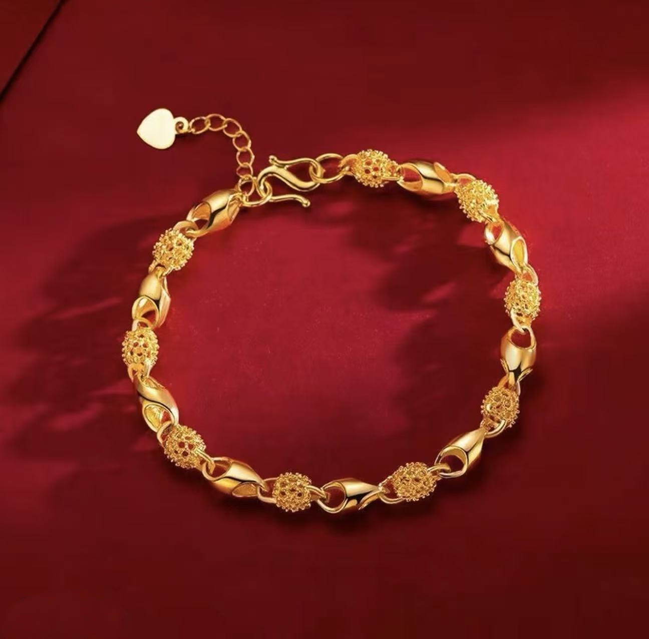 【璐璐甄选】 国潮风复古轻奢款流行合金玲珑手链（ZL81715）