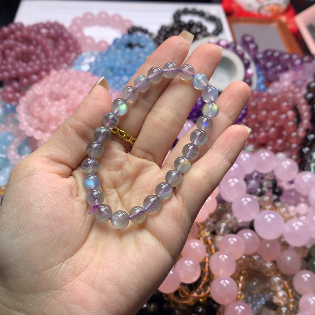 水晶手链未镶嵌灰月光卡7.5+