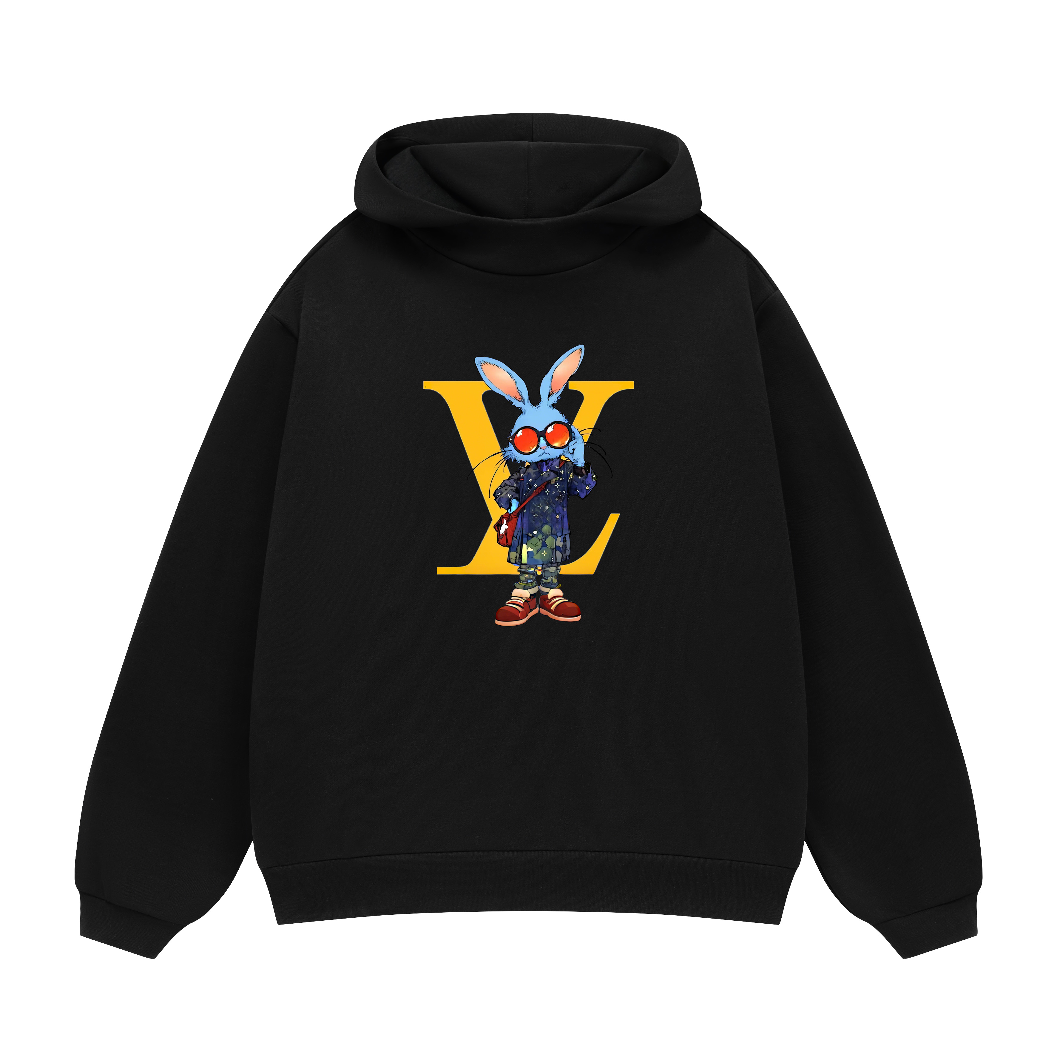 BOYSFREND卫衣‘‘兔子’’恶搞系列连帽卫衣男士秋冬套头休闲宽松