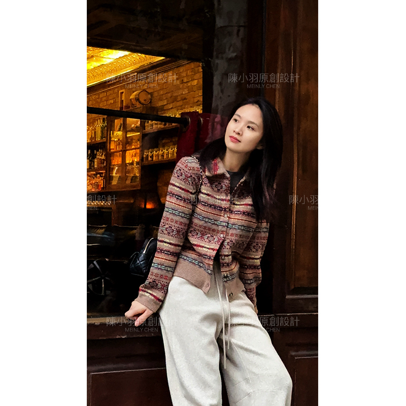 【MEINLY CHEN】【拉  夫毛衣】高端设计师款时尚百搭毛针织衫2573