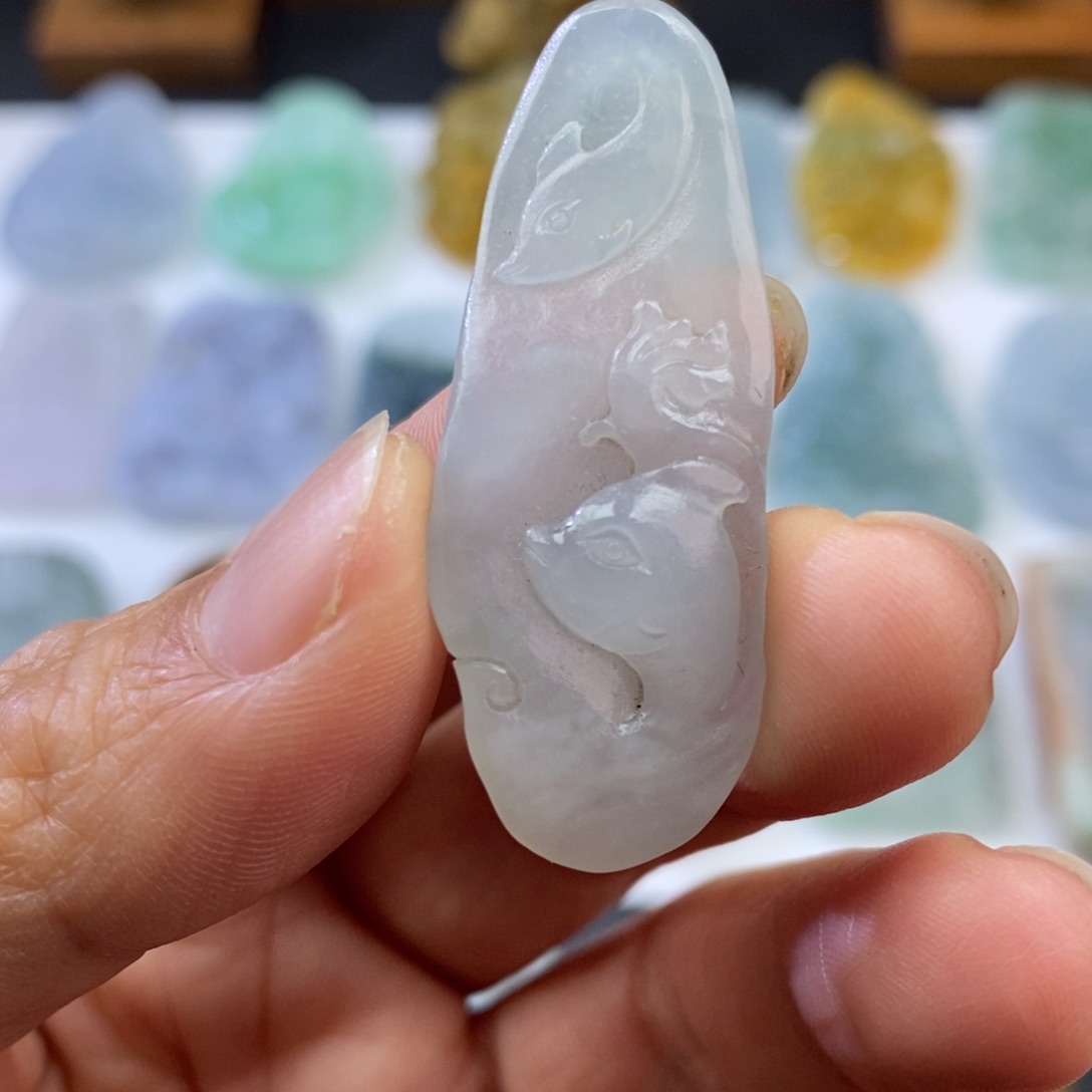 定制翡翠未镶嵌海豚