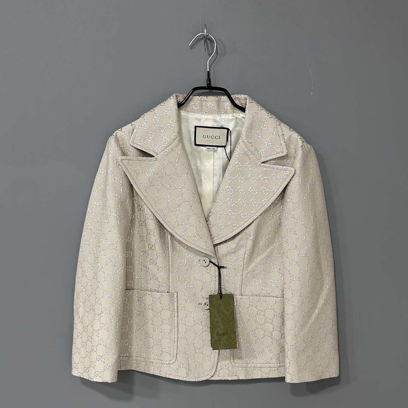 未使用 GUCCI/古驰 银线老花满印外套/42码/18219