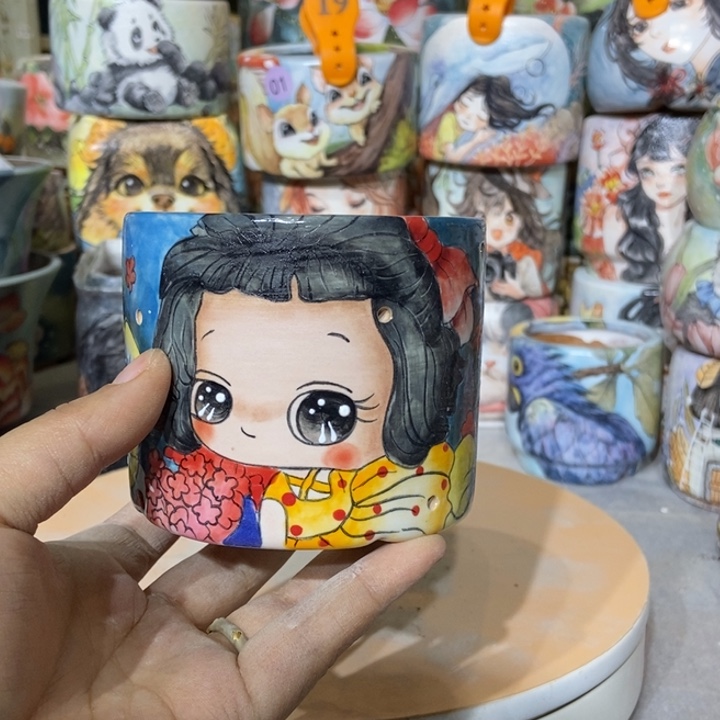 红陶景德镇艺术手绘作品