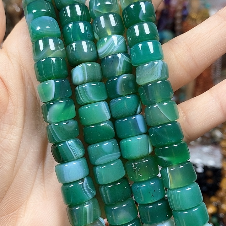 玛瑙/玉髓未镶嵌珠宝半成品玛瑙剁珠卡12mm