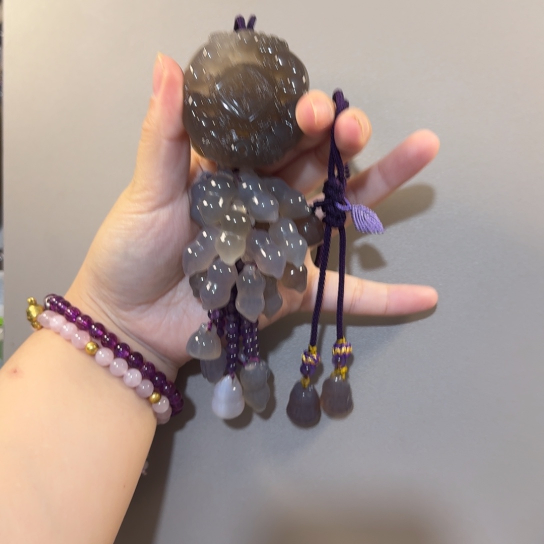 钱***宝玛瑙/玉髓汽车挂件未镶嵌福利通货料带包容点