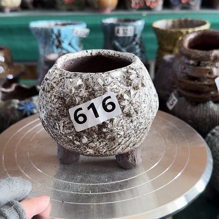 内口6高10粗陶手工