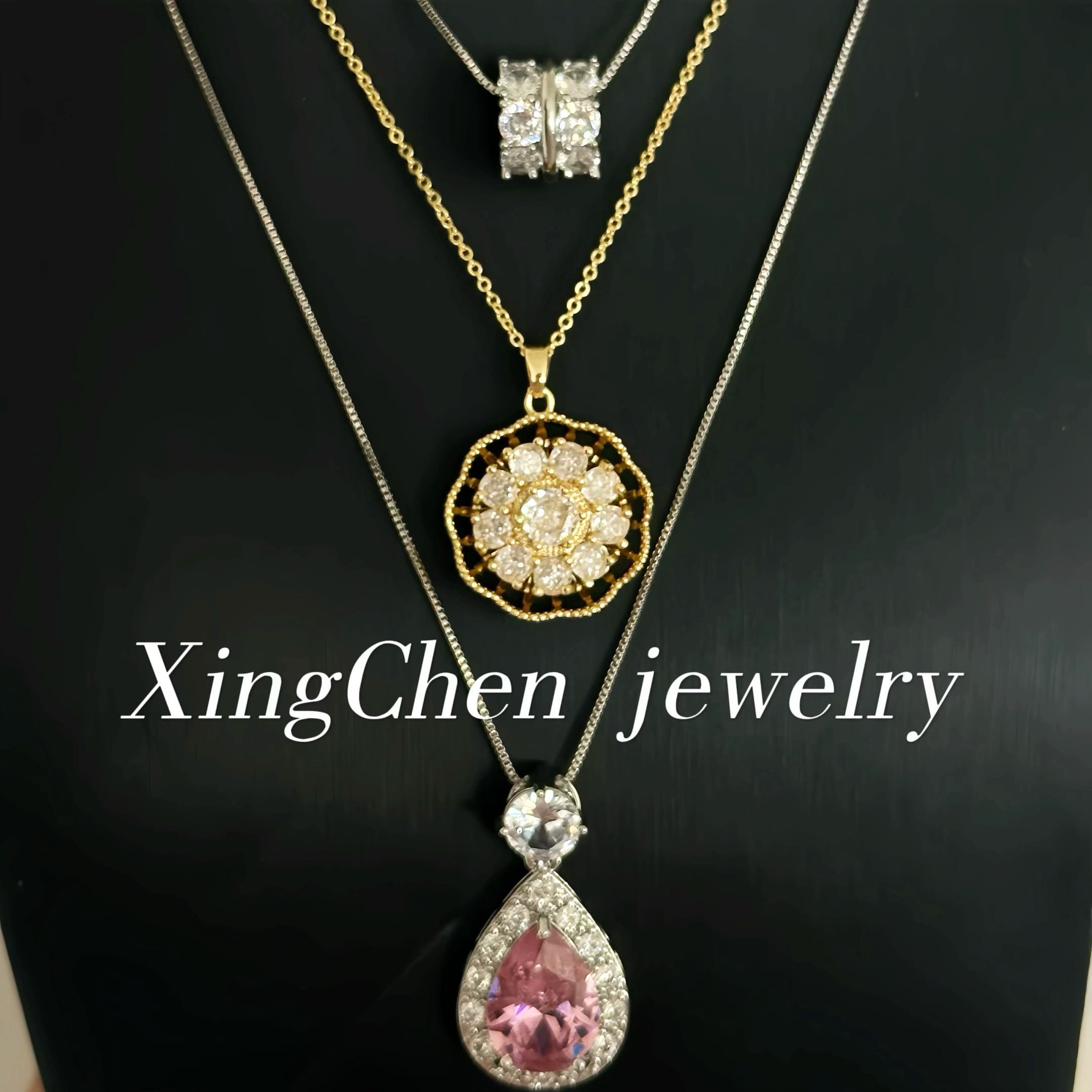 【新店开业】合成锆石项链时尚百搭小众轻奢项链饰品