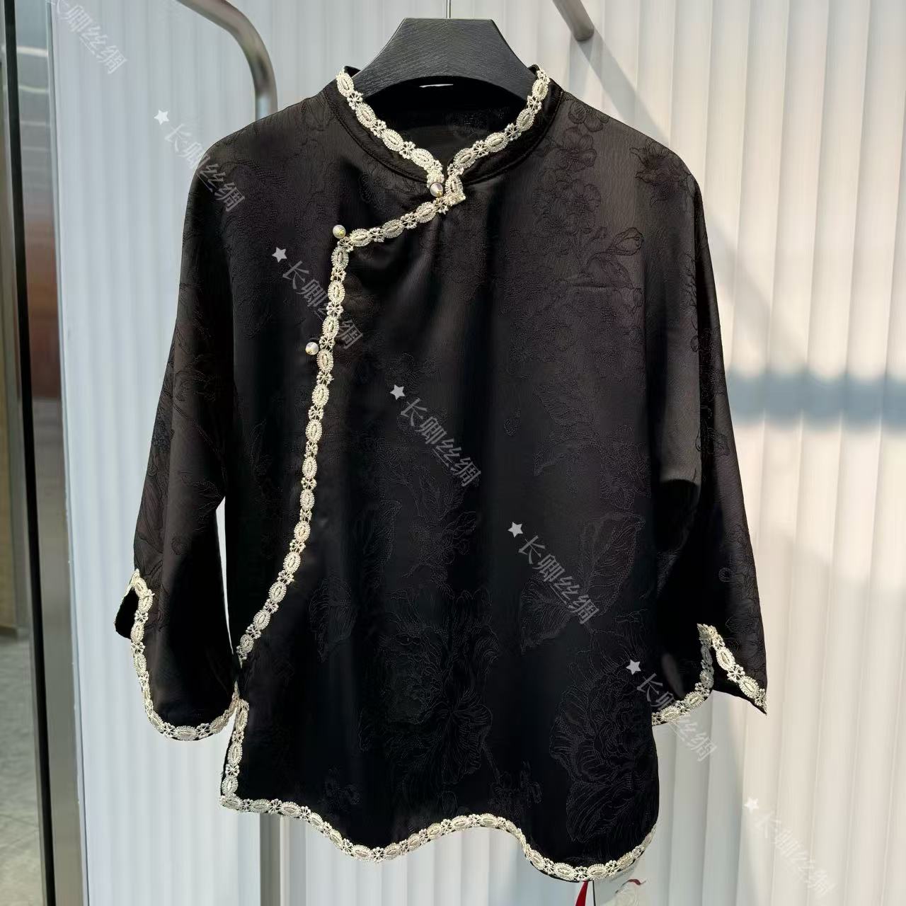 【长卿】新中式国风提花斜襟上衣女FY5011001