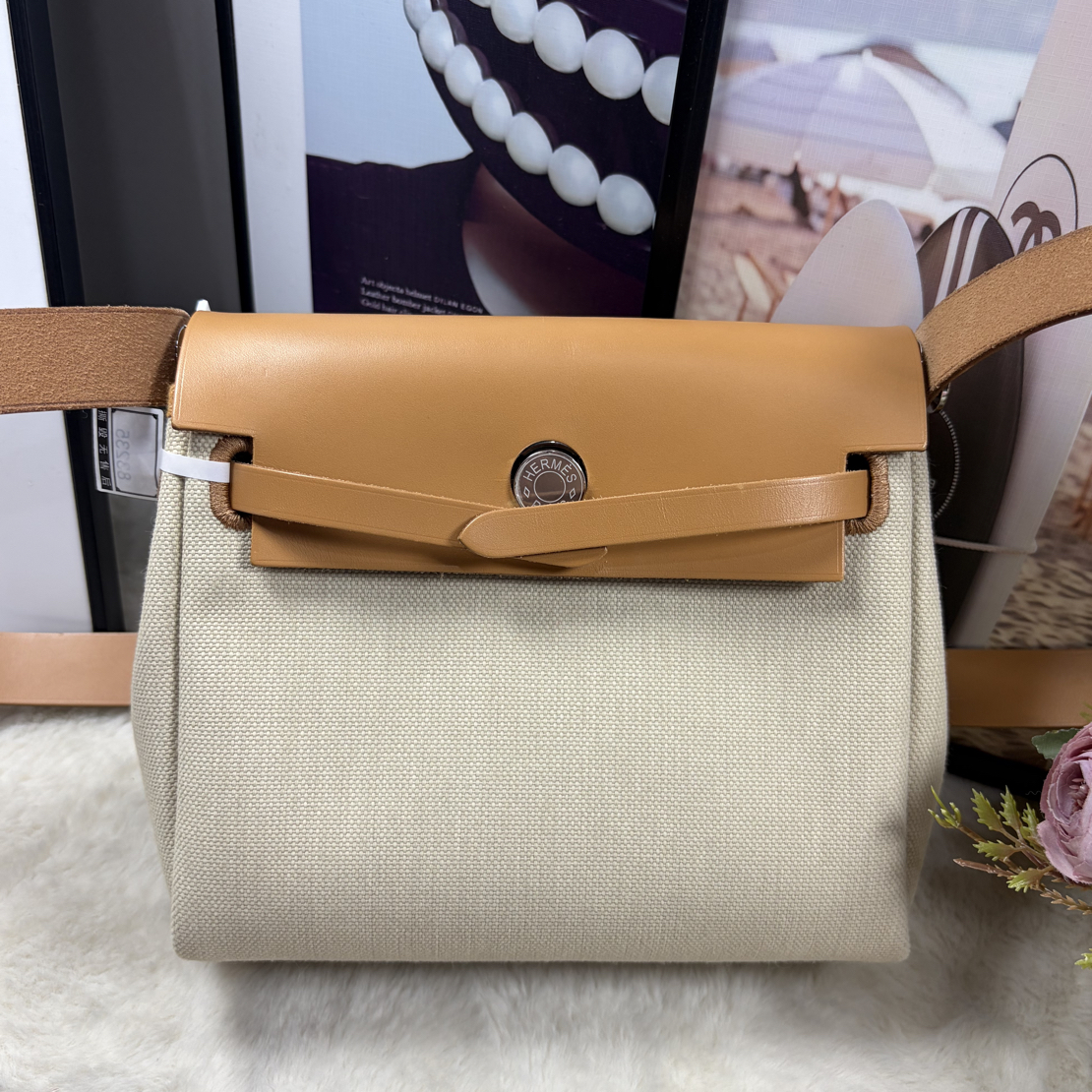 99新 Hermes/爱马仕 饼干色herbag mini（k刻）