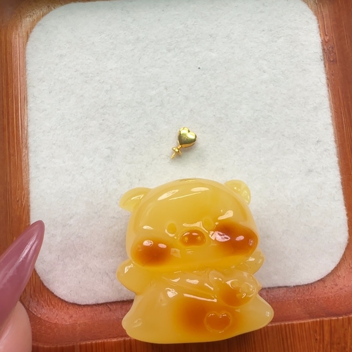 琥珀珠宝奇石18K金镶嵌x****3