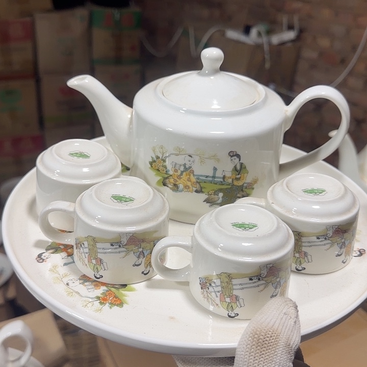 库存微瑕多空茶壶一套容量500毫升