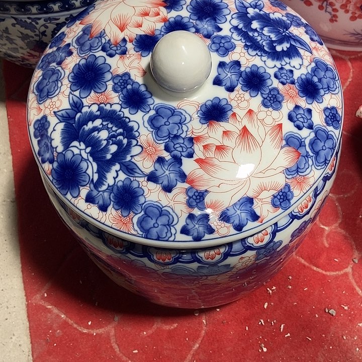 瓷片汤***瑞景德镇陶瓷罐10斤