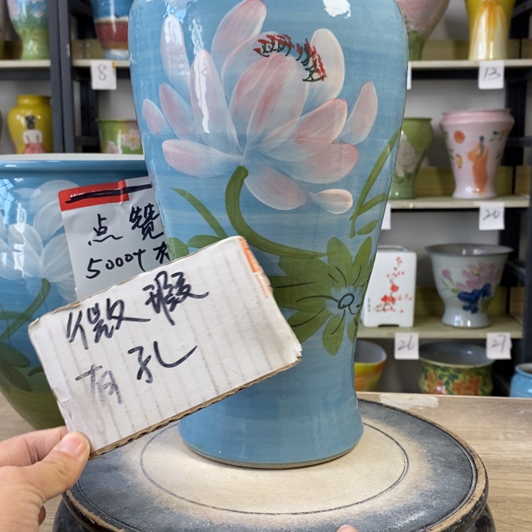 景德镇手工手绘陶瓷花盆