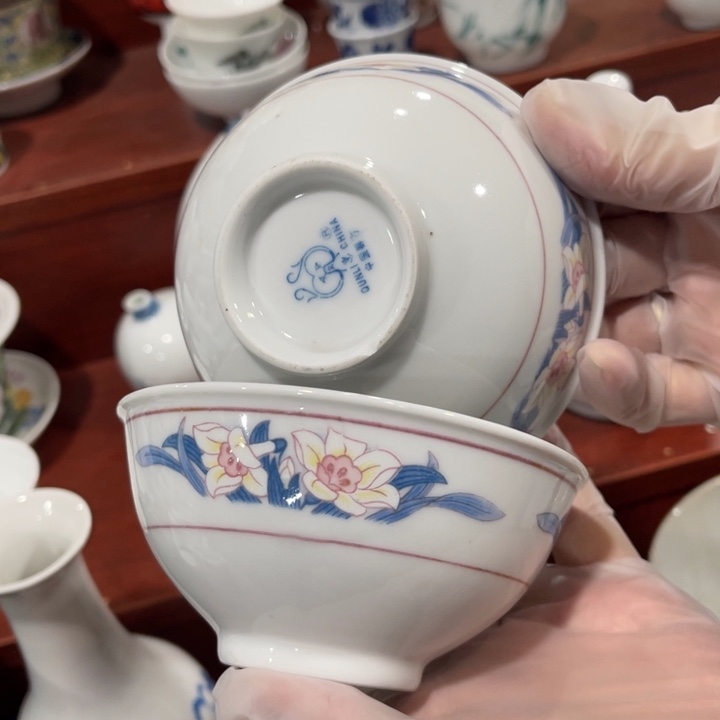 醴陵高温瓷釉下10.8厘米俩个