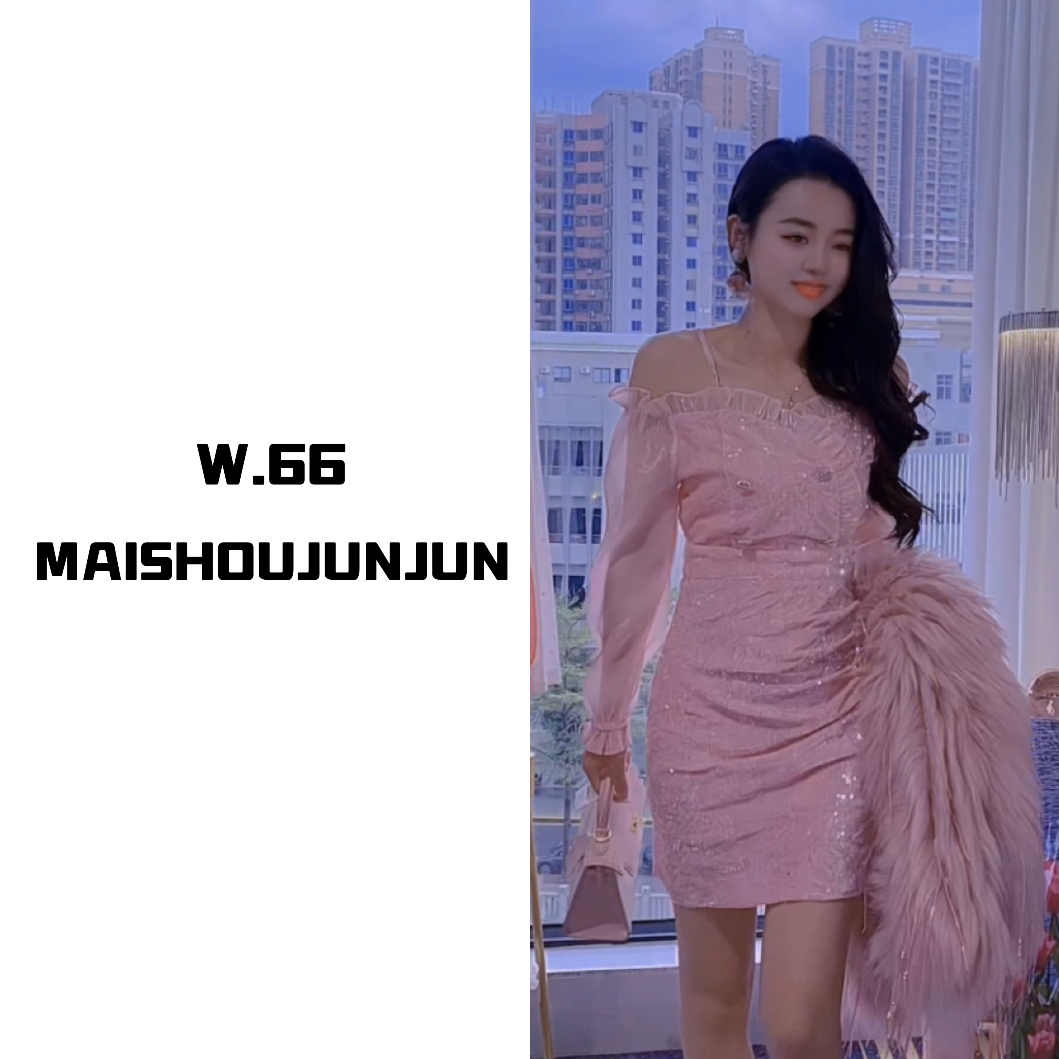 新款设计师露肩荷叶边性感吊带连衣裙90923