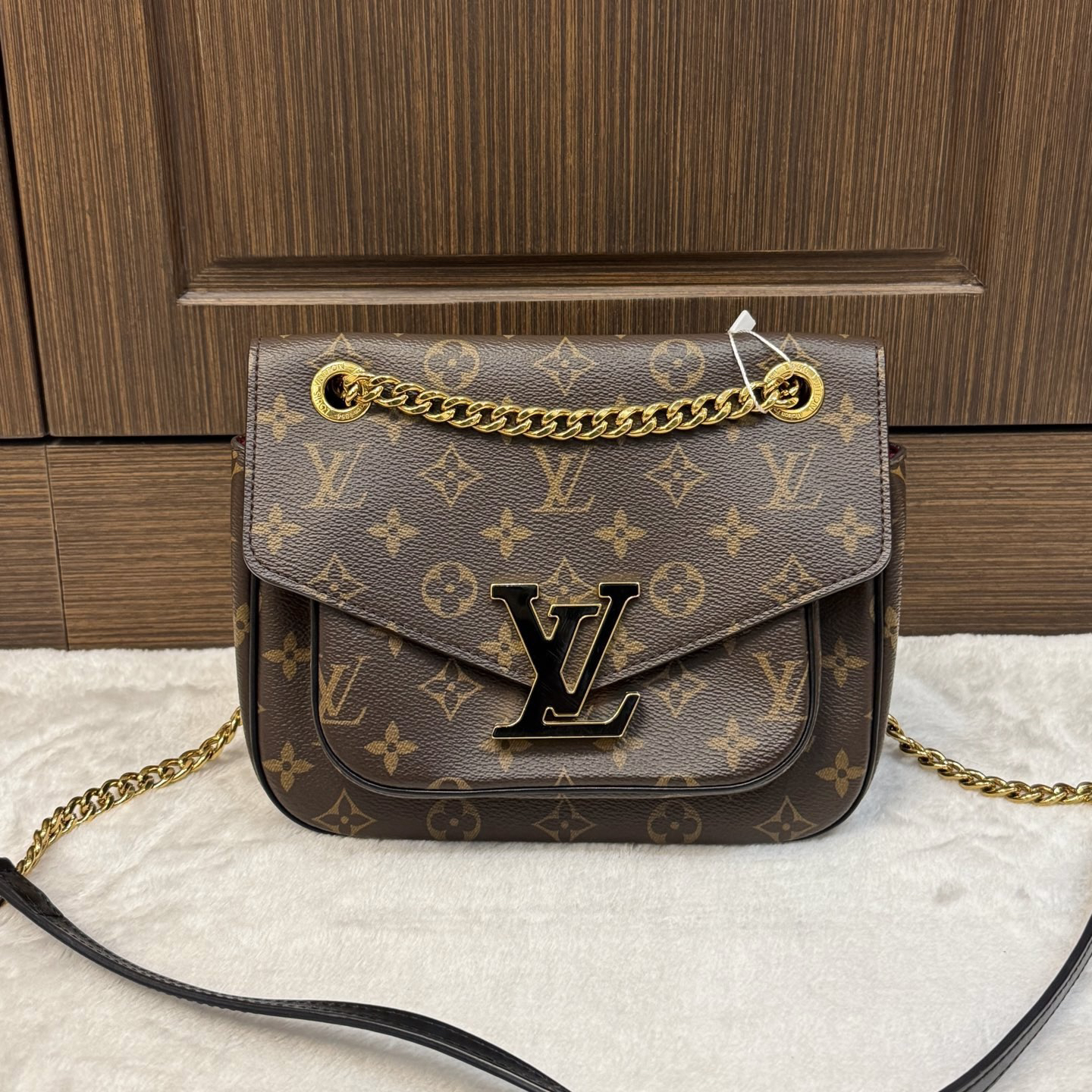 95新 LouisVuitton/路易威登 老花passy邮差/二奢