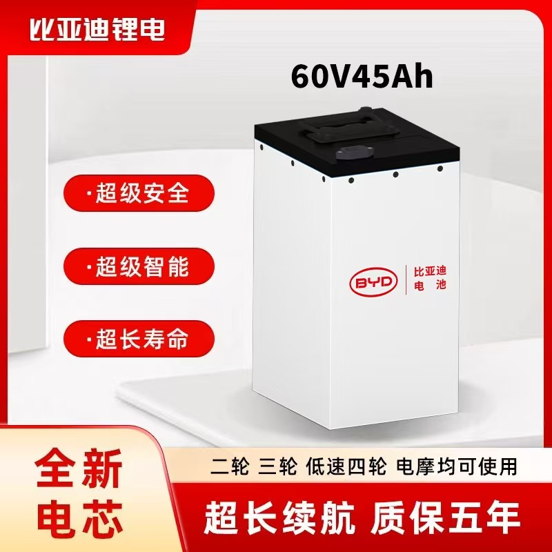 60V45Ah磷酸铁锂电池含充电器适配电动二轮三轮全新A品电芯