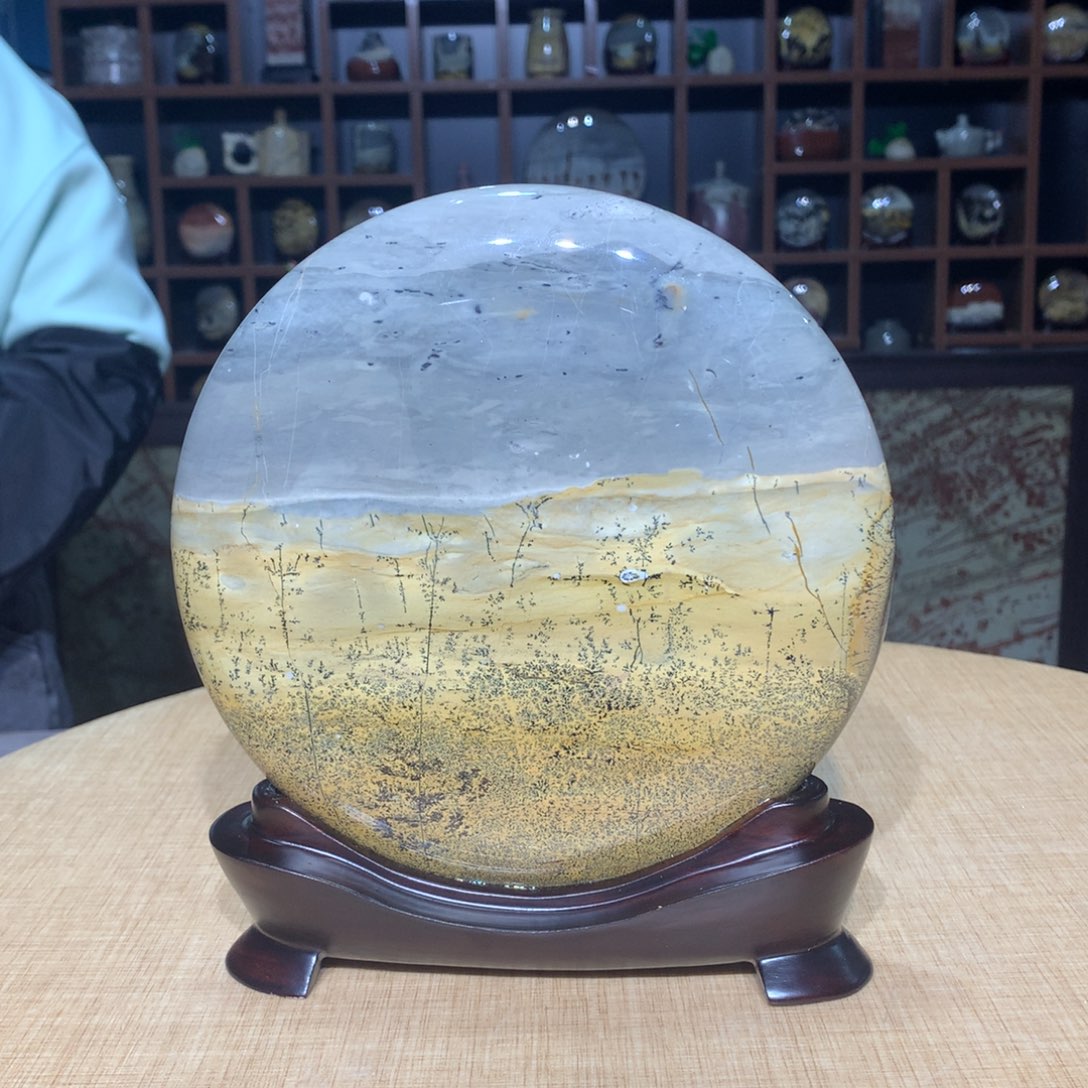 紫砂，广西国画石摆件，收藏观赏无**好